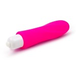 Розовая удлиненная вибропуля из силикона - 9,5 см
