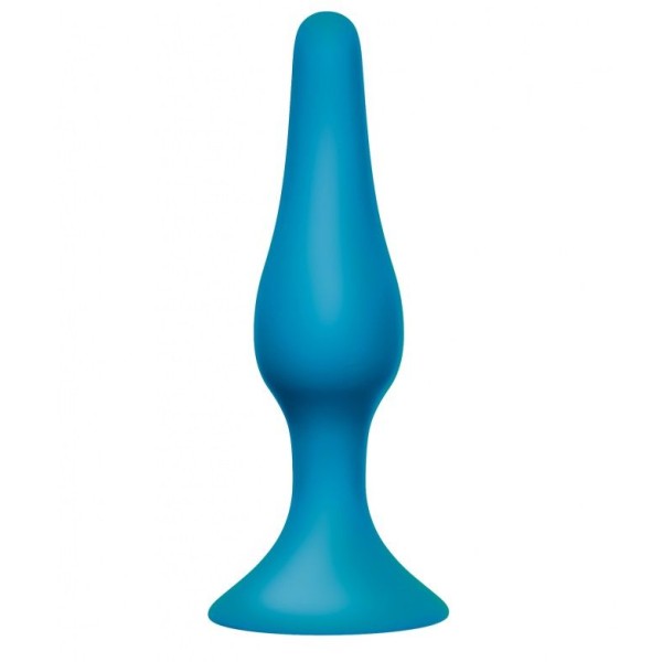 Бирюзовая анальная пробка Slim Anal Plug Large - 12,5 см