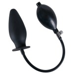 Черная надувная анальная пробка True Black - 11,5 см