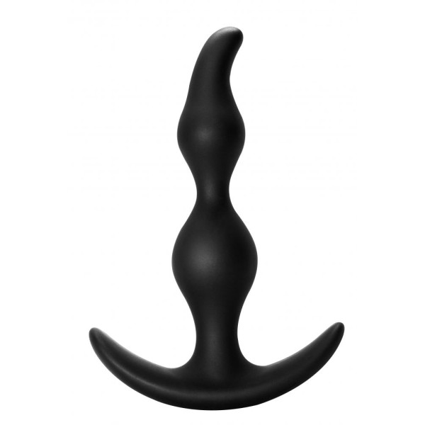 Чёрная анальная пробка Bent Anal Plug Black - 13 см