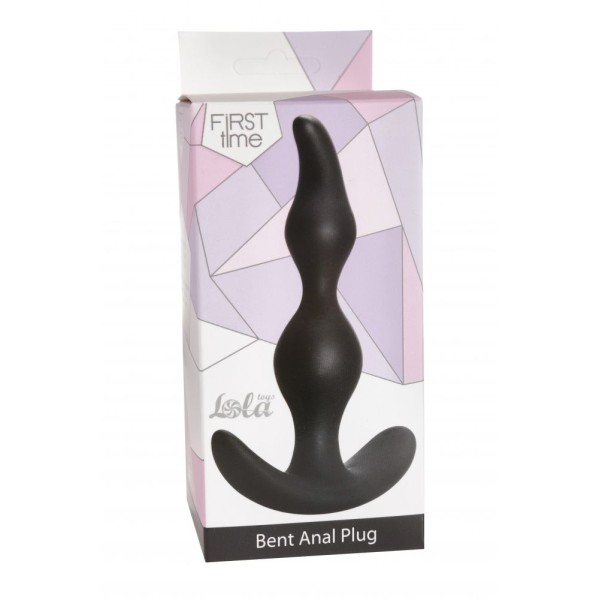 Чёрная анальная пробка Bent Anal Plug Black - 13 см