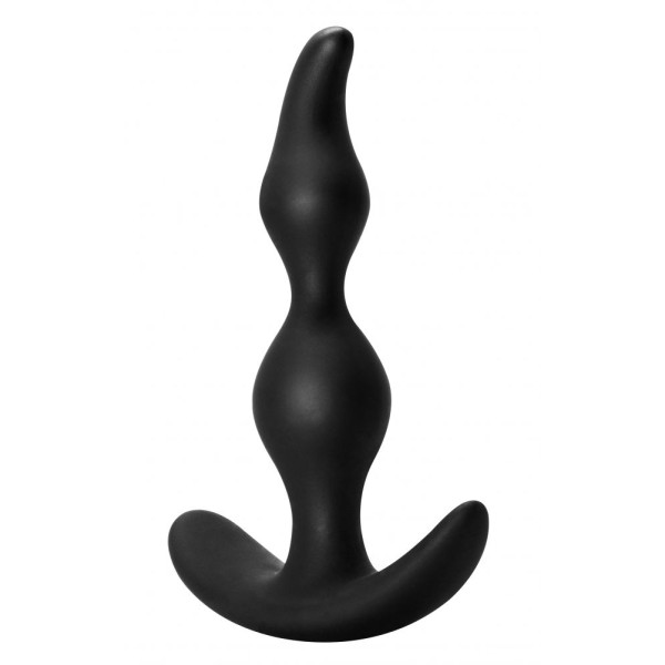 Чёрная анальная пробка Bent Anal Plug Black - 13 см