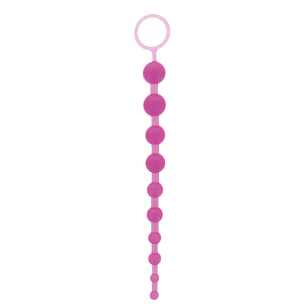 Фиолетовая анальная цепочка ORIENTAL JELLY BUTT BEADS 105 PURPLE - 26,7 см