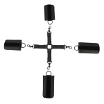 Черный набор крестовой фиксации Bondage Set