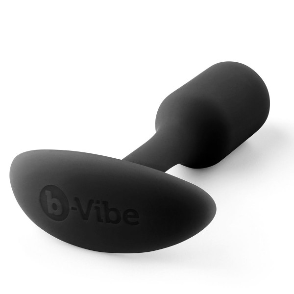 Чёрная пробка для ношения B-vibe Snug Plug 1 - 9,4 см