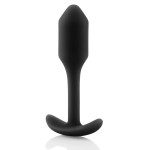 Чёрная пробка для ношения B-vibe Snug Plug 1 - 9,4 см