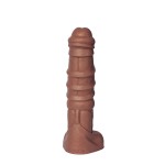 Коричневый фаллоимитатор  Единорог  - 30,5 см