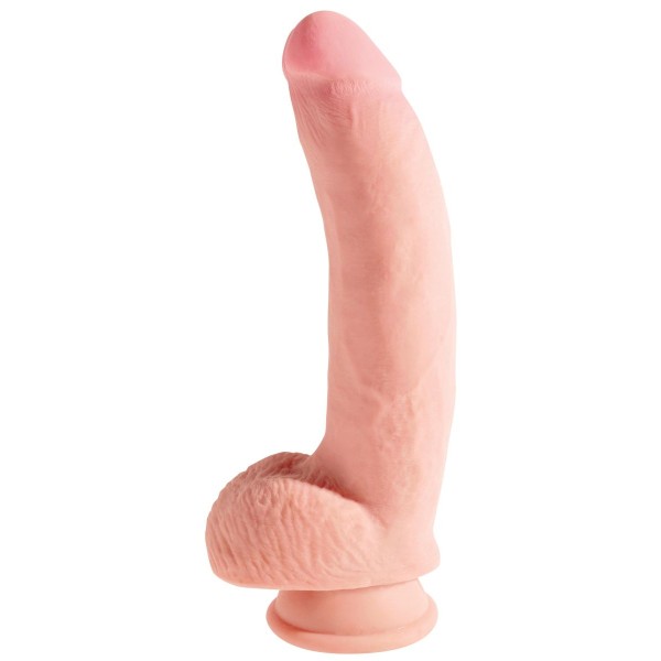 Телесный фаллоимитатор на присоске 10  Triple Density Cock with Balls - 26,7 см