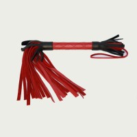 Красно-черная плетка из натуральной кожи - 51 см. Красно-черная плетка из натуральной кожи - 51 см.