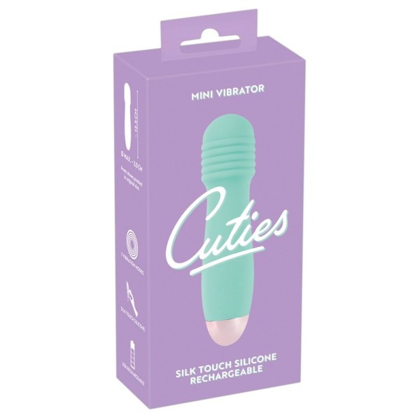 Мятный мини-вибратор Cuties Mini - 12,5 см