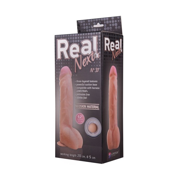 Гигантский фаллоимитатор на присоске REAL Next №31 - 25,5 см