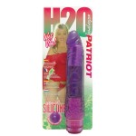 Водонепроницаемый фиолетовый вибромассажер H2O PATRIOT WATERPROOF VIBRATOR - 19 см