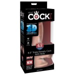 Телесный фаллоимитатор на присоске 6,5  Triple Density Cock - 20,3 см