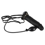 Полый страпон с эффектом увеличения Inflatable Strap-On - 18,5 см