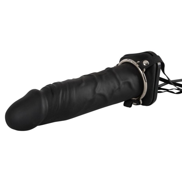 Полый страпон с эффектом увеличения Inflatable Strap-On - 18,5 см