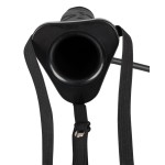 Полый страпон с эффектом увеличения Inflatable Strap-On - 18,5 см