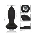 Черная анальная вибропробка с кристаллом Vibrating Petite Crystal Probe - 9,5 см