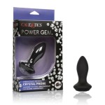 Черная анальная вибропробка с кристаллом Vibrating Petite Crystal Probe - 9,5 см