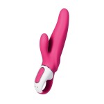 Ярко-розовый вибратор  Satisfyer Mr Rabbit с клиторальным отростком - 22,1 см