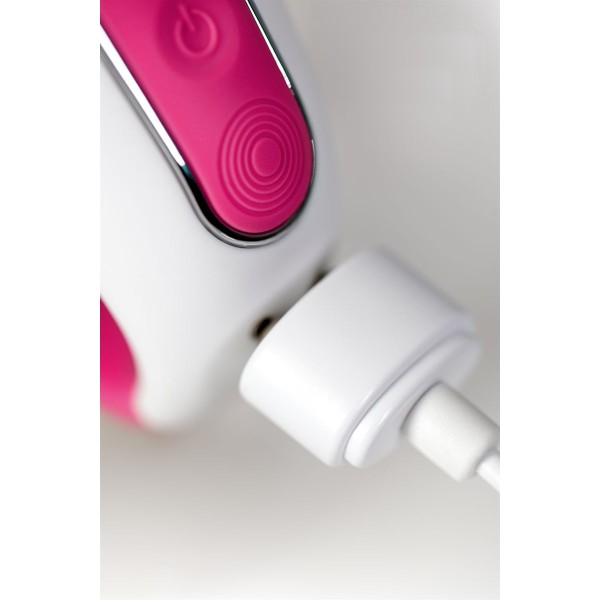 Ярко-розовый вибратор  Satisfyer Mr Rabbit с клиторальным отростком - 22,1 см