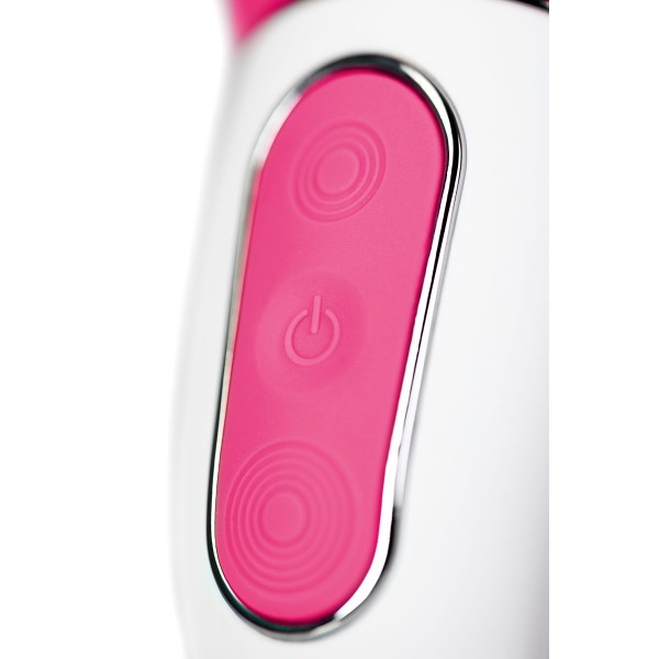 Ярко-розовый вибратор  Satisfyer Mr Rabbit с клиторальным отростком - 22,1 см