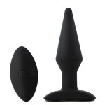 Черный анальный вибромассажер WIRELESS REMOTE PLUG - 13 см