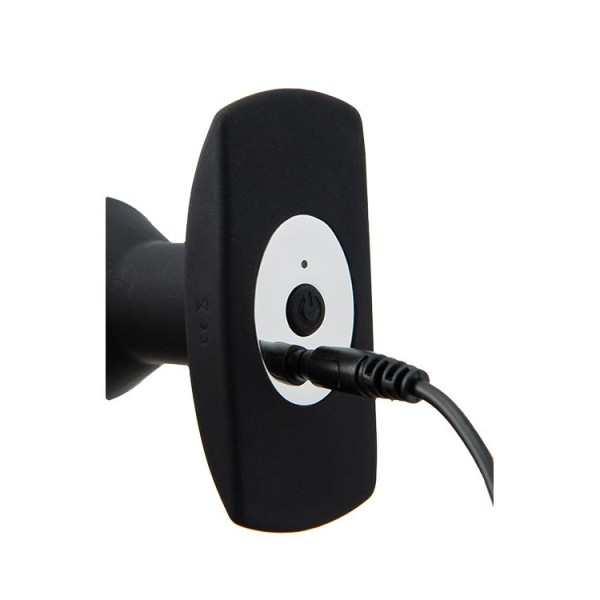 Черный анальный вибромассажер WIRELESS REMOTE PLUG - 13 см