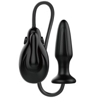 Черная анальная расширяющаяся вибропробка Mr.Play - 13,5 см. Черная анальная расширяющаяся вибропробка Mr.Play - 13,5 см.