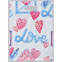 Полиэтиленовый пакет Love с усиленной ручкой - 31 х 40 см. Полиэтиленовый пакет Love с усиленной ручкой - 31 х 40 см.