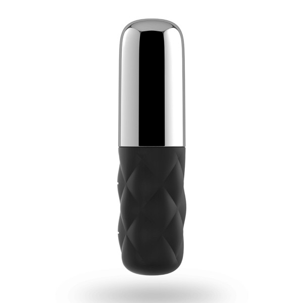 Чёрно-серебристая вибропуля Satisfyer Sparkling Darling