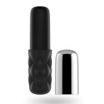 Чёрно-серебристая вибропуля Satisfyer Sparkling Darling