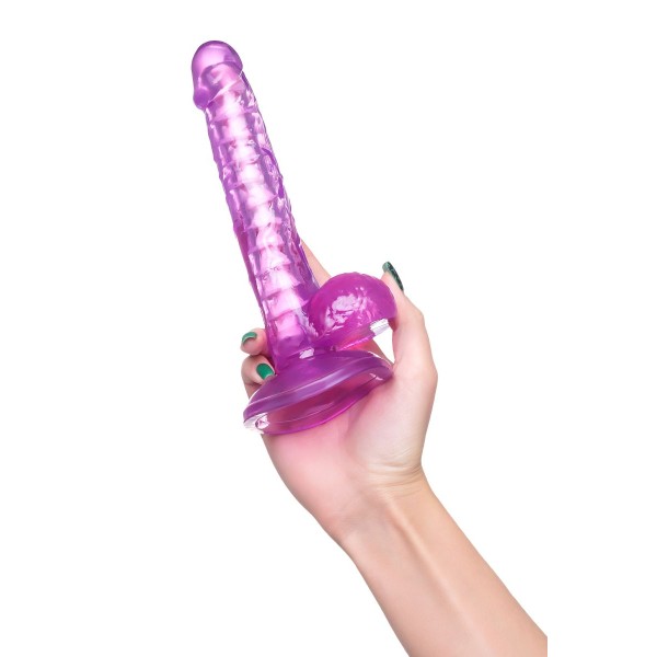 Фиолетовый реалистичный фаллоимитатор Celiam - 20,5 см