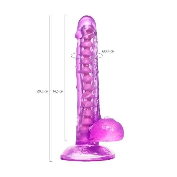 Фиолетовый реалистичный фаллоимитатор Celiam - 20,5 см