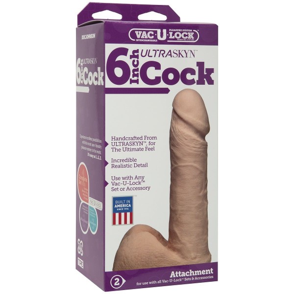 Ультра реалистичная насадка Vac-U-Lock  6  ULTRASKYN Cock - 17,3 см