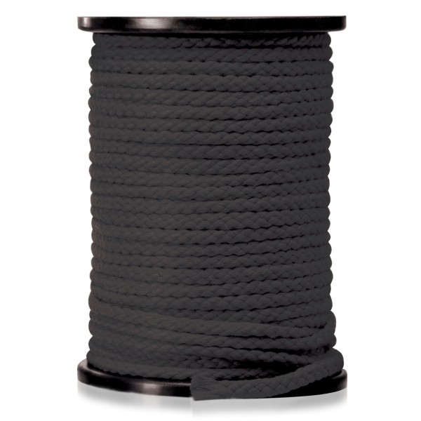 Черная веревка для связывания Bondage Rope - 60,9 м