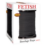 Черная веревка для связывания Bondage Rope - 60,9 м
