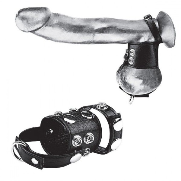 Утяжка на пенис и мошонку Cock Ring With 15  Ball Stretcher And Optional Weight Ring