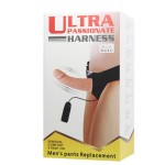 Реалистичный полый фаллоимитатор на трусиках Ultra Passionate Harness - 15 см