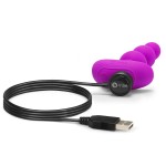Анальная виброёлочка TRIPLET ANAL BEADS FUCHSIA - 14 см