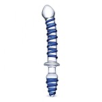 Двусторонний фаллоимитатор с анальной пробкой Mr Swirly Dildo   Butt Plug - 25 см