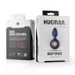 Фиолетовая анальная вибропробка Deep Space с кольцом-держателем - 12,7 см