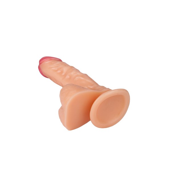 Телесный фаллоимитатор на присоске Sensual - 16,8 см