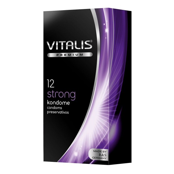 Презервативы с утолщённой стенкой VITALIS PREMIUM strong - 12 шт