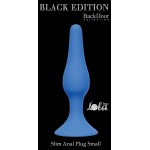Синяя малая анальная пробка Slim Anal Plug Small - 10,5 см