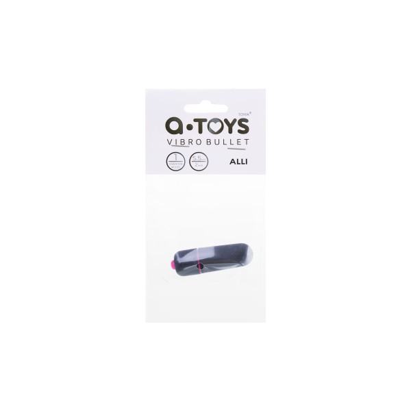 Черная вибропуля A-Toys Alli - 5,5 см