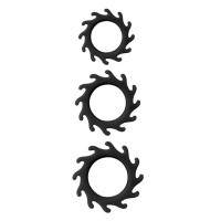 Набор из 3 эрекционных колец MENZSTUFF BUZZ SAW COCK RING SET