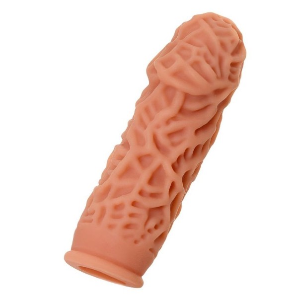 Насадка на фаллос с рельефными складочками Extreme Sleeve 012 S-size - 12,7 см