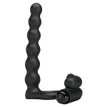 Черная насадка для двойной стимуляции Hercules Penis Sheath III - 15,3 см