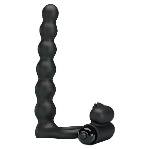 Черная насадка для двойной стимуляции Hercules Penis Sheath III - 15,3 см