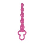 Розовая анальная цепочка Clover Anal Rod - 18 см